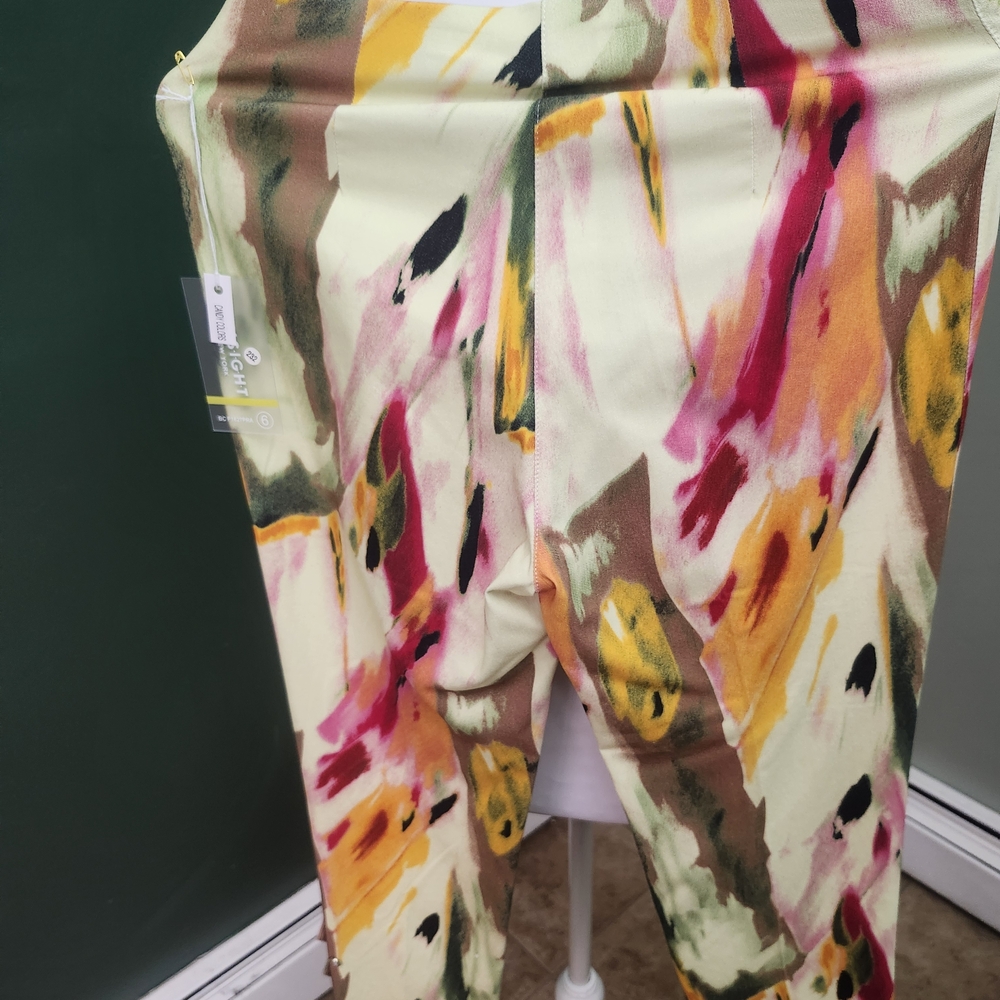 Insight Multicolor Abstract Pencil Pants